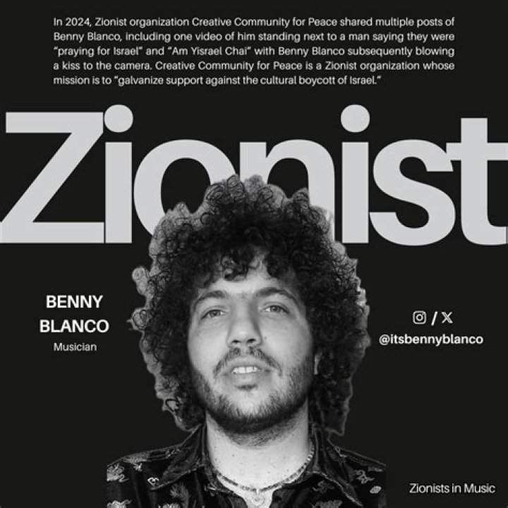 Benny Blanco Zionist: Getting the Real Story
