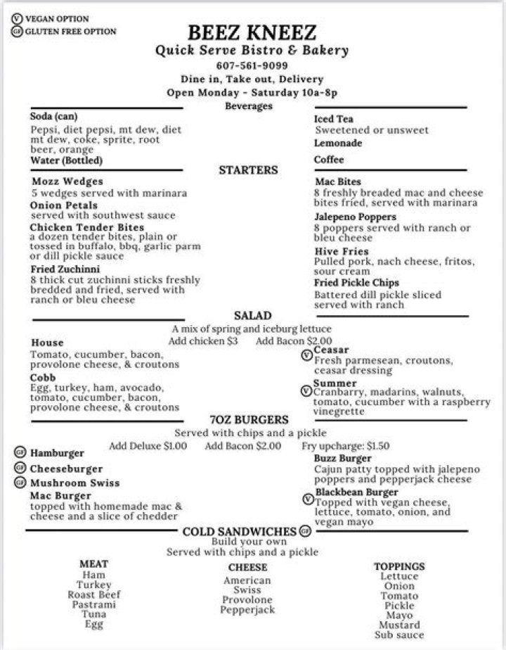 Unveiling The Secrets Of The Bee'z Kneez Menu: A Supernatural Delight
